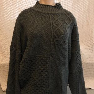 American eagle Dark green Mock neck sweater
